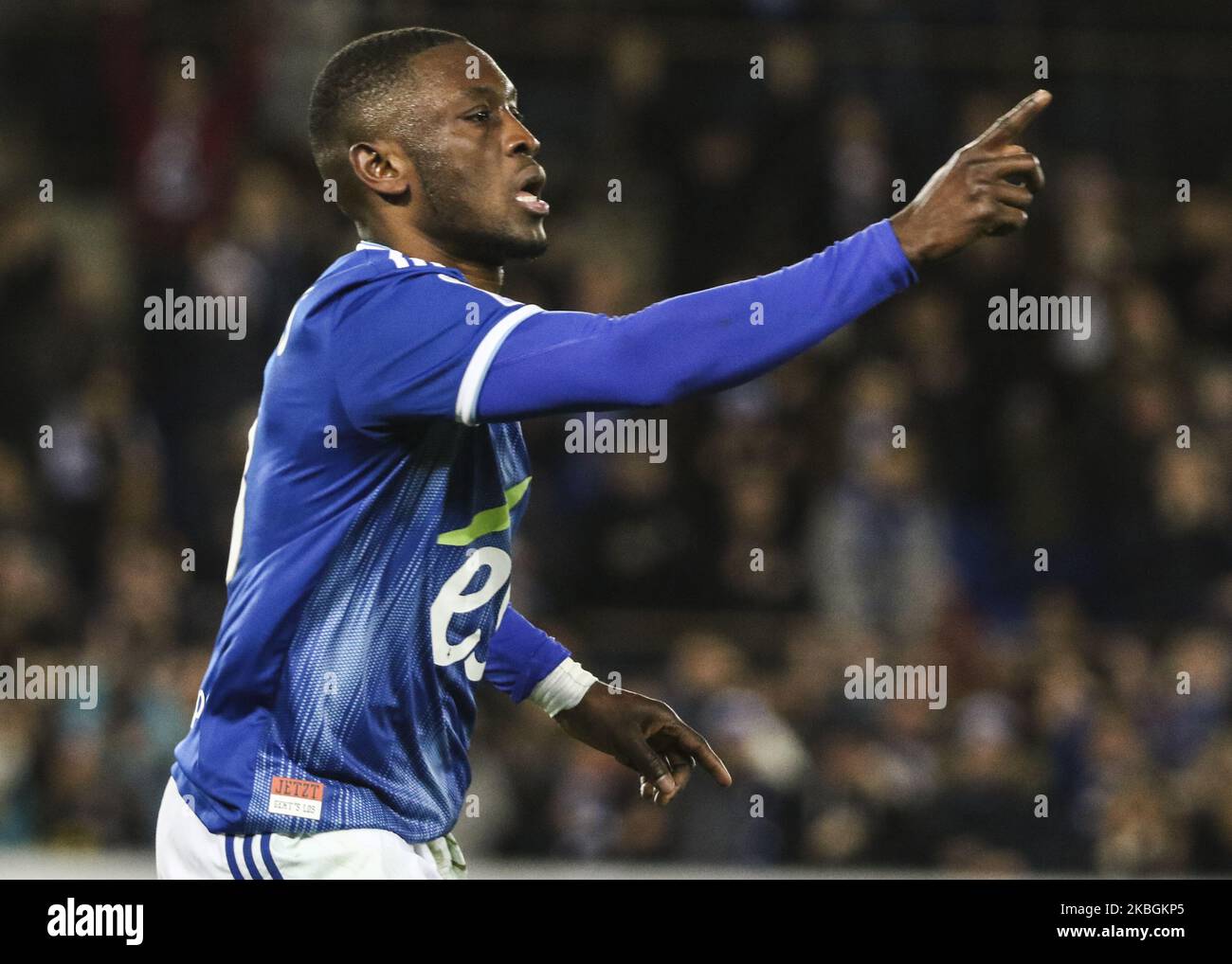 Majeed Waris, lors du match de football français L1 entre Strasbourg (RCSA) et Reims (SR), sur 9 février , 2020 au stade Meinau (photo d'Elyxandro Cegarra/NurPhoto) Banque D'Images