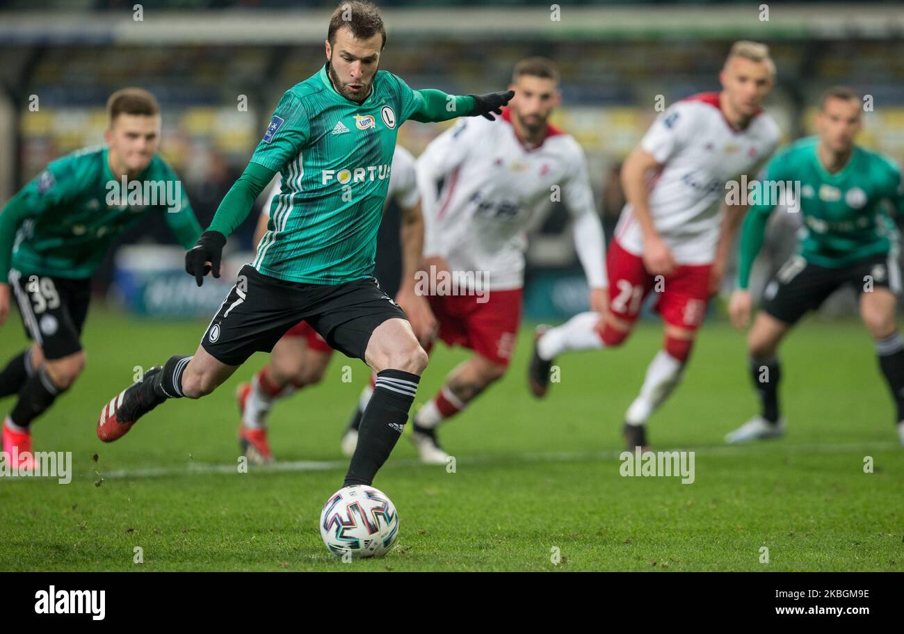 Domagoj Antolic (Legia) pendant le match de football PKO BP Ekstraklasa entre Legia Warsaw et LKS Lodz au stade de l'armée polonaise à Varsovie, en Pologne, sur 9 février 2020. (Photo par Foto Olimpik/NurPhoto) Banque D'Images