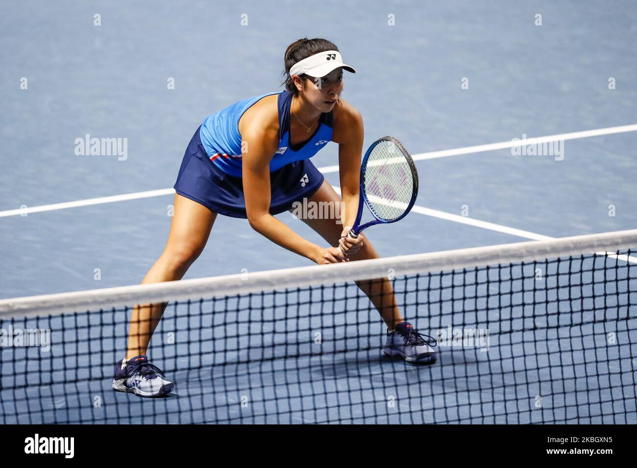 ENA Shibahara du Japon en action lors de son double quart de finale de match avec la partenaire Shuko Ayoama (non vu) contre Anastasia Potapova de Russie et Yulia Putintseva du Kazakhstan à 2020 WTA St Petersburg Ladies Trophy Tournoi de tennis sur 13 février 2020 à Saint Petersbourg, Russie. (Photo de Mike Kireev/NurPhoto) Banque D'Images