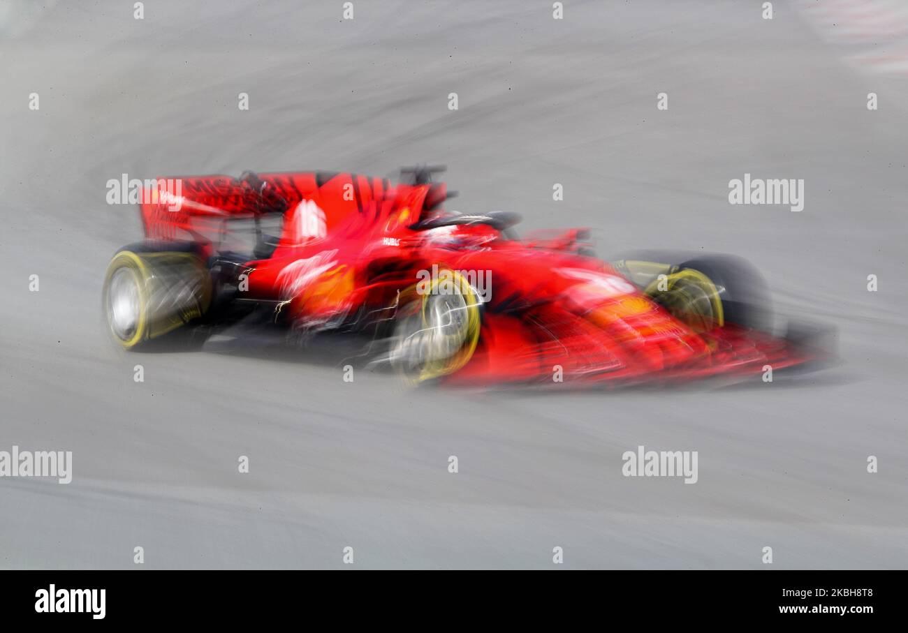 Charles Leclerc et la Ferrari SF 1000 au cours du 1 jour des essais de formule 1, le 19 février 2020, à Barcelone, Espagne. -- (photo par Urbanandsport/NurPhoto) Banque D'Images