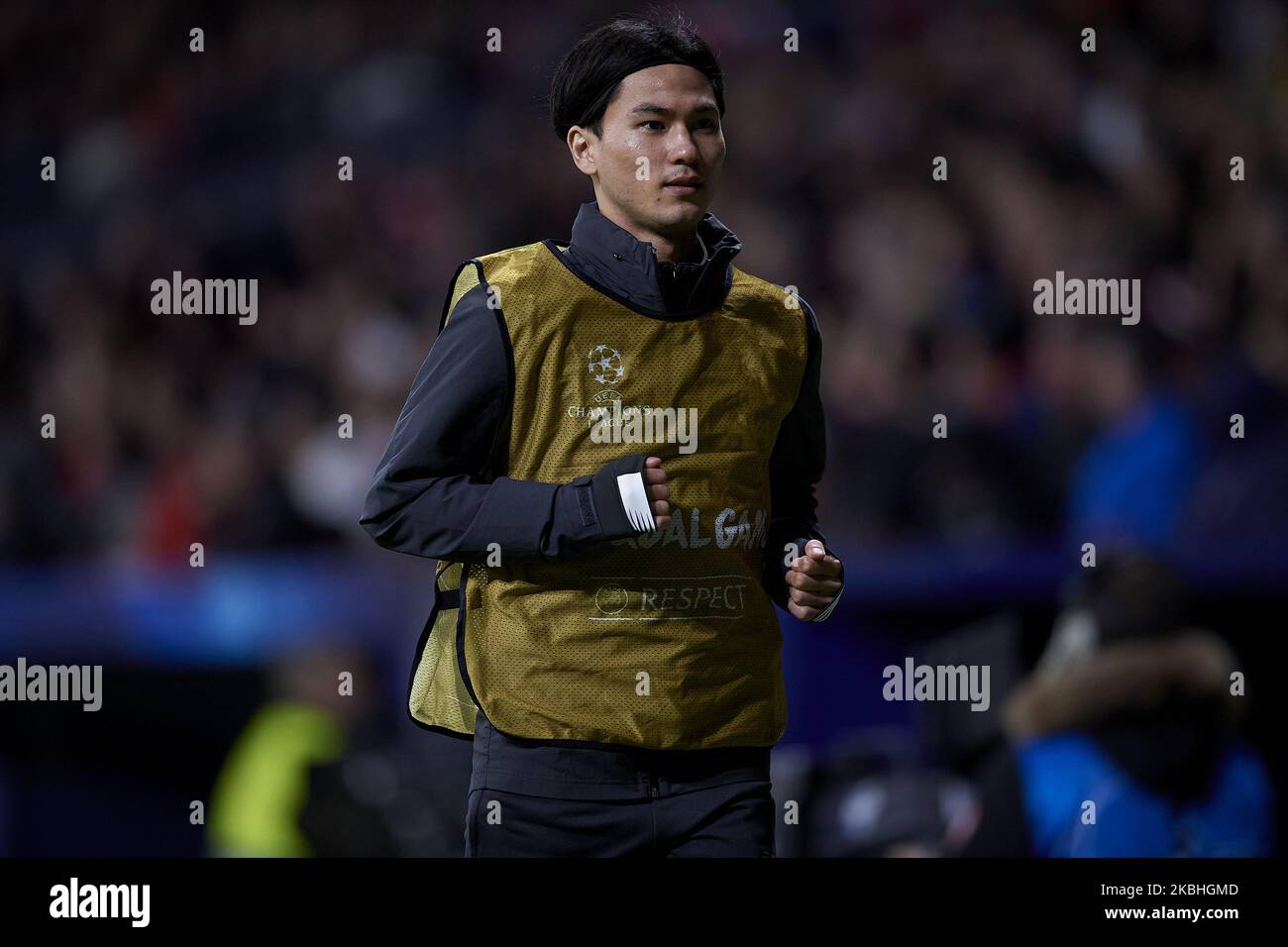 Takumi Minamino de Liverpool lors de la manche de la Ligue des champions de l'UEFA de 16 match de première jambe entre l'Atlético de Madrid et le FC de Liverpool à Wanda Metropolitano sur 18 février 2020 à Madrid, en Espagne. (Photo de Jose Breton/Pics action/NurPhoto) Banque D'Images