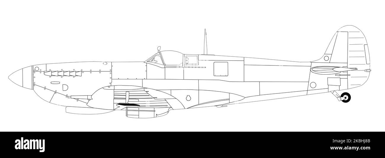 Spitfire Mk IXe Supermarine Banque D'Images