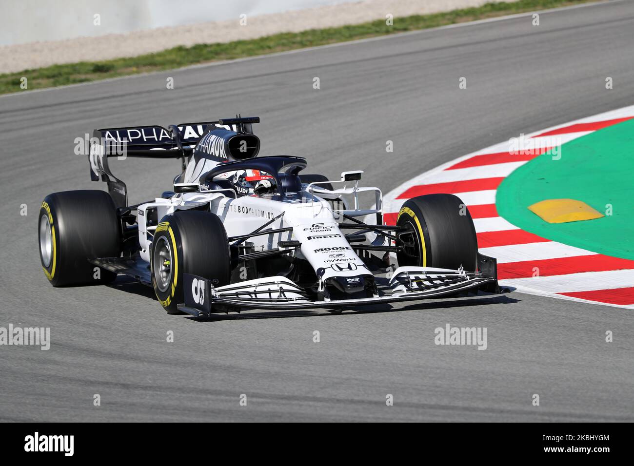 Pierre Gasly et l'Alpha Tauri AT01 au cours du jour 4 des tests de formule 1, le 26 février 2020, à Barcelone, Espagne. -- (photo par Urbanandsport/NurPhoto) Banque D'Images