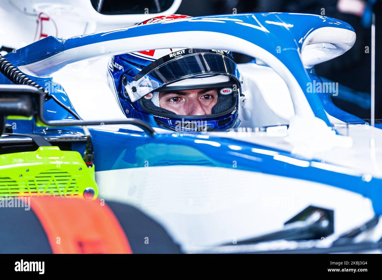 Nicolas Latifi et le Williams FW 43 au cours de la journée 5 des tests de formule 1, le 27 février 2020, à Barcelone, Espagne. (Photo par Xavier Ballart/Urbanandsport/NurPhoto) Banque D'Images