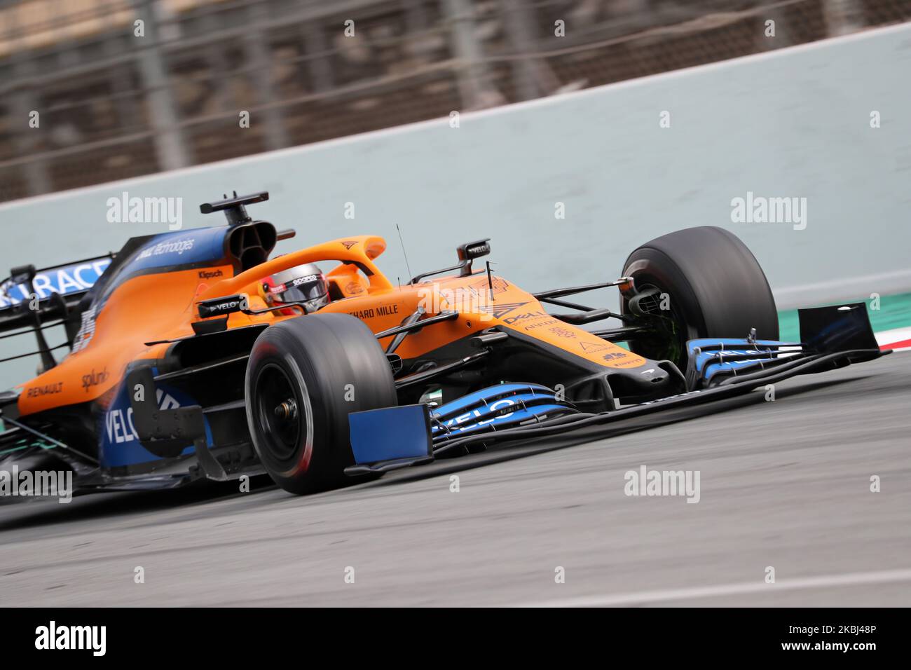 Carlos Sainz et la McLaren MCL 35 pendant le jour 6 des tests de la formule 1, le 28 février 2020, à Barcelone, Espagne. (Photo de Joan Valls/Urbanandsport /NurPhoto) Banque D'Images