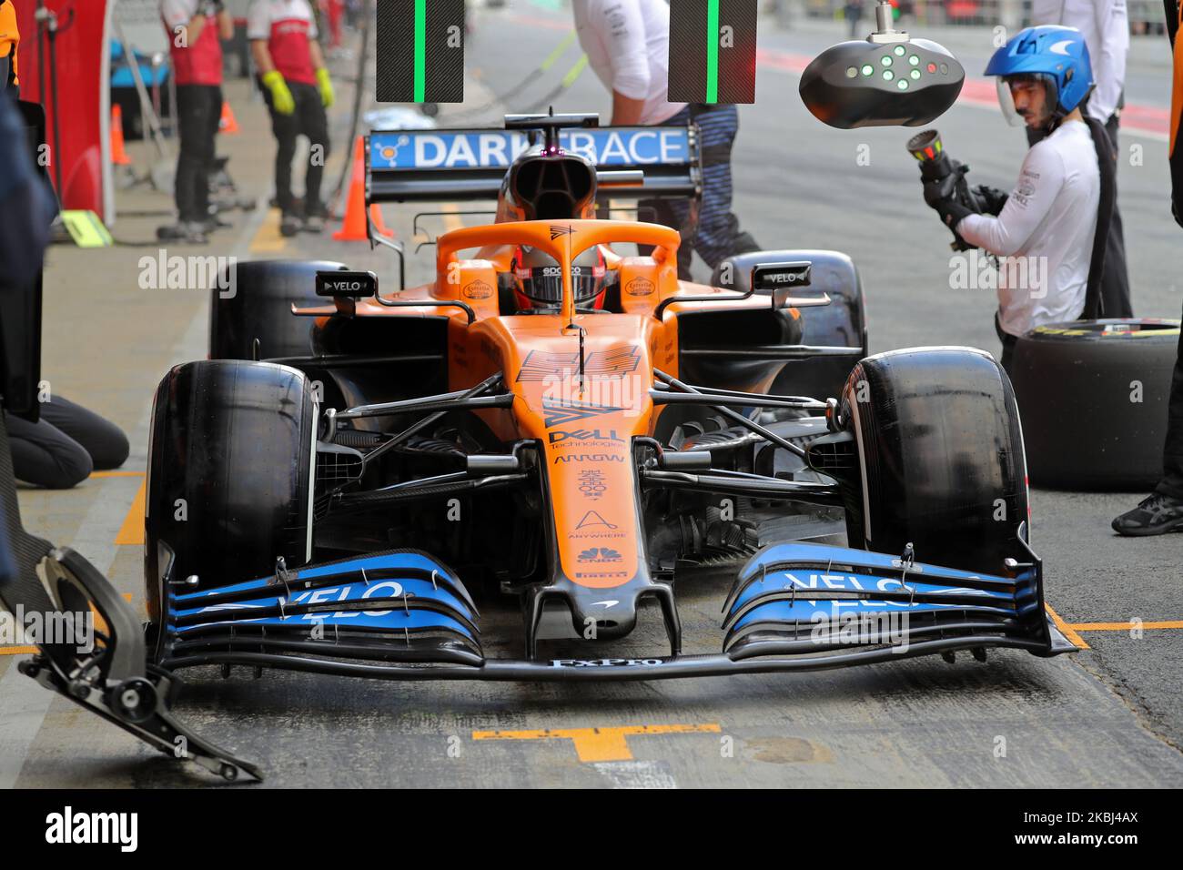 Carlos Sainz et la McLaren MCL 35 pendant le jour 6 des tests de la formule 1, le 28 février 2020, à Barcelone, Espagne. (Photo de Joan Valls/Urbanandsport /NurPhoto) Banque D'Images