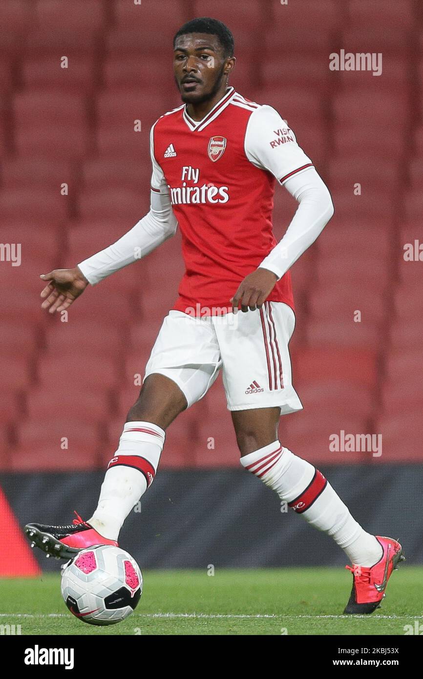 Ainsley Maitland-Niles d'Arsenal u23 en action lors du match de la Premier League 2 entre Arsenal de moins de 23 ans et Manchester City de moins de 23 ans au stade Emirates, Londres, le samedi 29th février 2020. (Photo de Jacques Feeney/MINews/NurPhoto) Banque D'Images