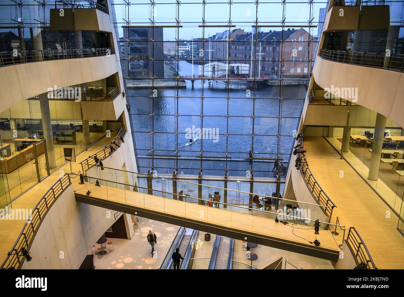 Intérieur du Black Diamond, Bibliothèque royale de Copenhague. Danemark. Février 2020 (photo de Maxym Marusenko/NurPhoto) Banque D'Images