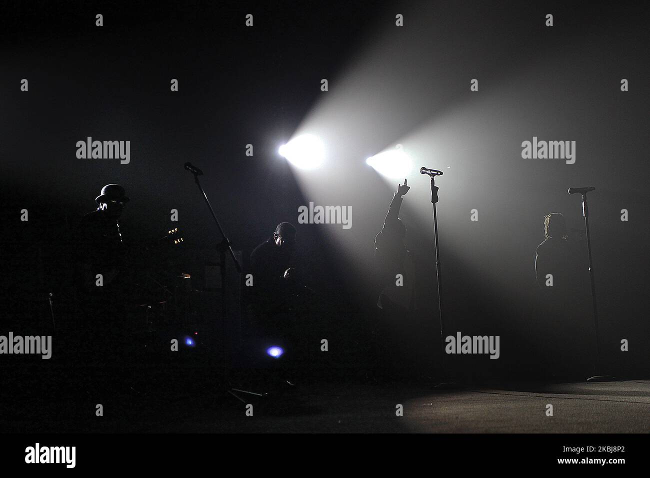 Groupe musical The Jackson a joué au Festival international de jazz Java de Jakarta 2020 à Jakarta sur 19 février 2020. (Photo de Eddy Purwanato/NurPhoto) Banque D'Images