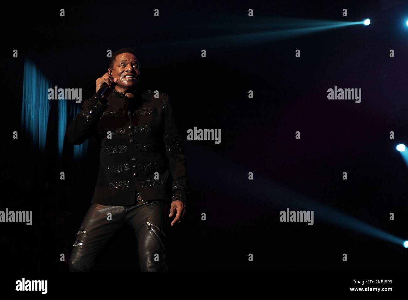 Groupe musical The Jackson a joué au Festival international de jazz Java de Jakarta 2020 à Jakarta sur 19 février 2020. (Photo de Eddy Purwanato/NurPhoto) Banque D'Images