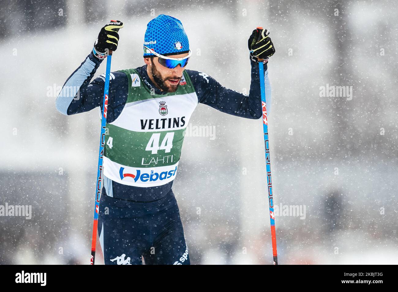 Raffaele Buzzi participe à la compétition de l'individu hommes Gundersen LH/10,0km de la coupe du monde combinée Nordiic FIS à Lahti, en Finlande, sur 1 mars 2020. (Photo par Antti Yrjonen/NurPhoto) Banque D'Images