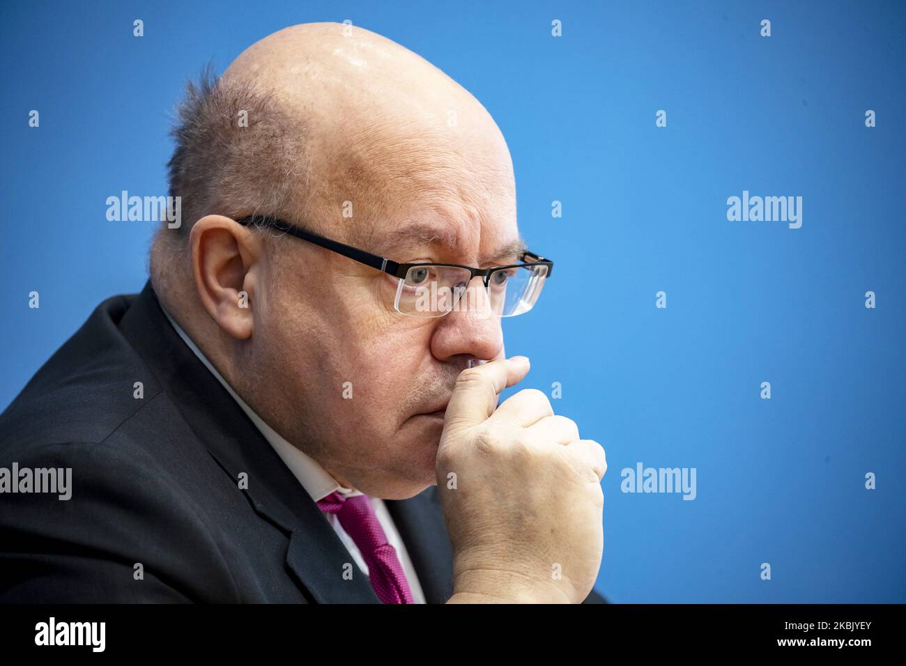 Le ministre allemand de l'économie, Peter Altmeier, assiste à une conférence de presse pour annoncer des mesures visant à comparer les conséquences économiques de la mise en forme du coronavirus au Bundespressekonferenz à Berlin, en Allemagne, le Marsch 13, 2020. (Photo par Emmanuele Contini/NurPhoto) Banque D'Images
