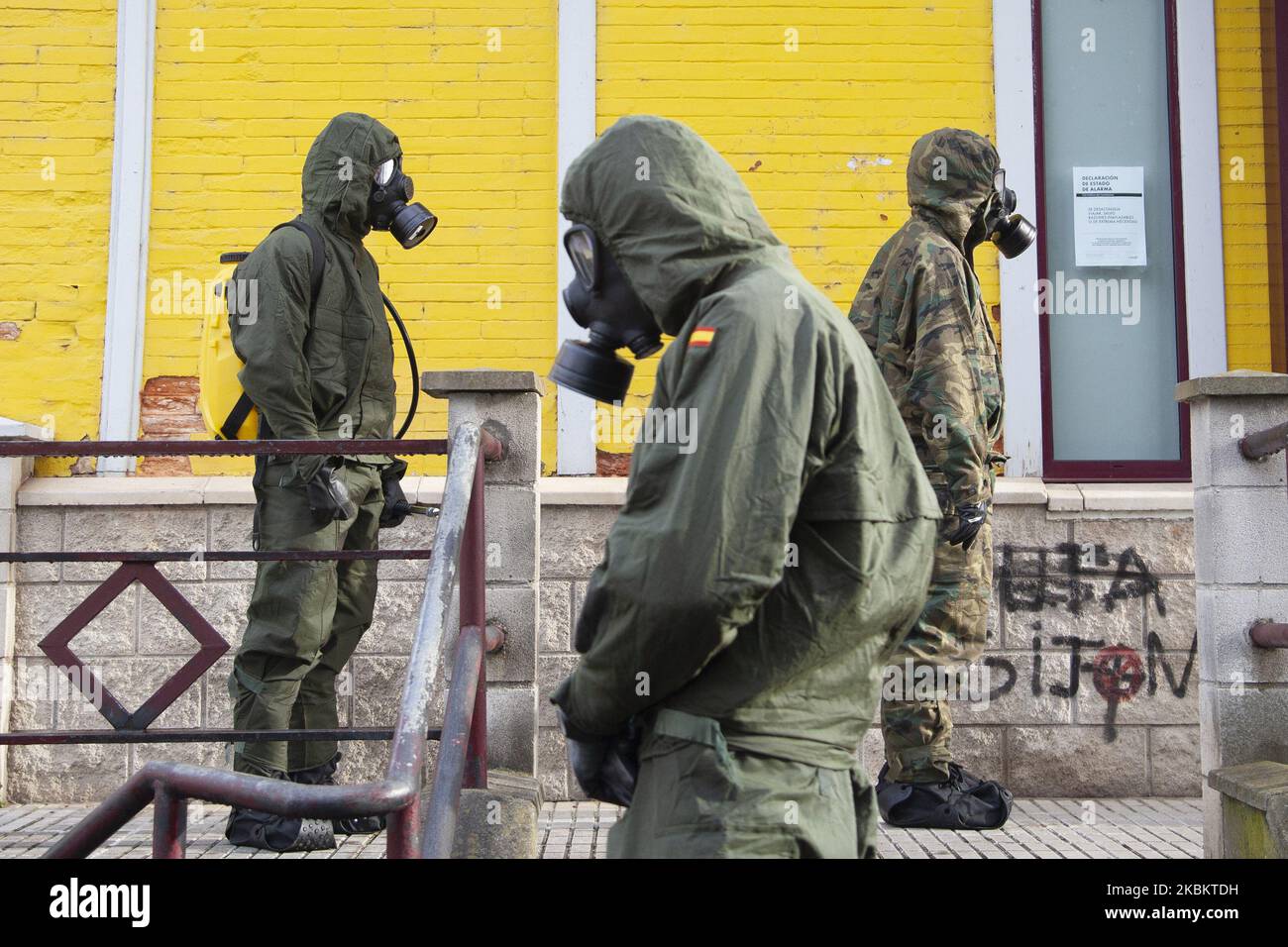 Forces armées espagnoles à Norena, Espagne, on 30 mars 2020. Plus de 2