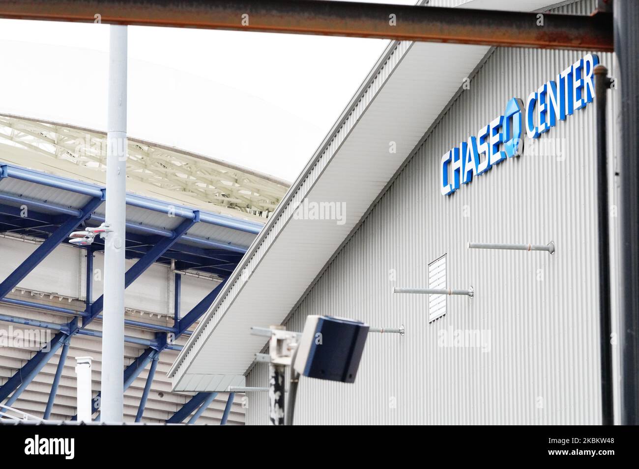 Chase Center au Billie Jean King National tennis Center dans le quartier Flushing de la ville de New York Queens à l'occasion de l'US Open on 31 mars 2020 2019, à New York, États-Unis. Les États-Unis ont plus de cas de coronavirus que tout autre pays dans le monde avec 184 000 infections confirmées, selon les données compilées par l'Université Johns Hopkins. New York est maintenant devenu le nouvel épicentre de l'épidémie dans le monde avec 75 795 cas confirmés. (Photo de John Nacion/NurPhoto). (Photo de John Nacion/NurPhoto) Banque D'Images