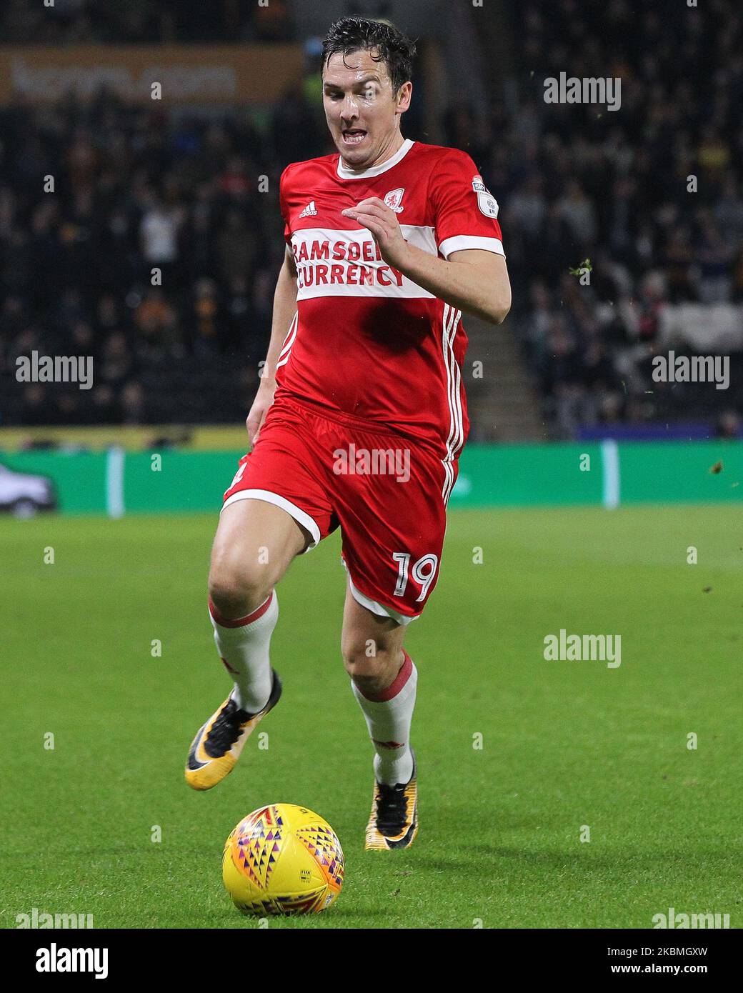 Stewart Downing de Middlesbrough lors du match de championnat Sky Bet entre Hull City et Middlesbrough au KC Stadium, Kingston upon Hull, Royaume-Uni, le 31st octobre 2017. (Photo de Mark Fletcher/MI News/NurPhoto) Banque D'Images