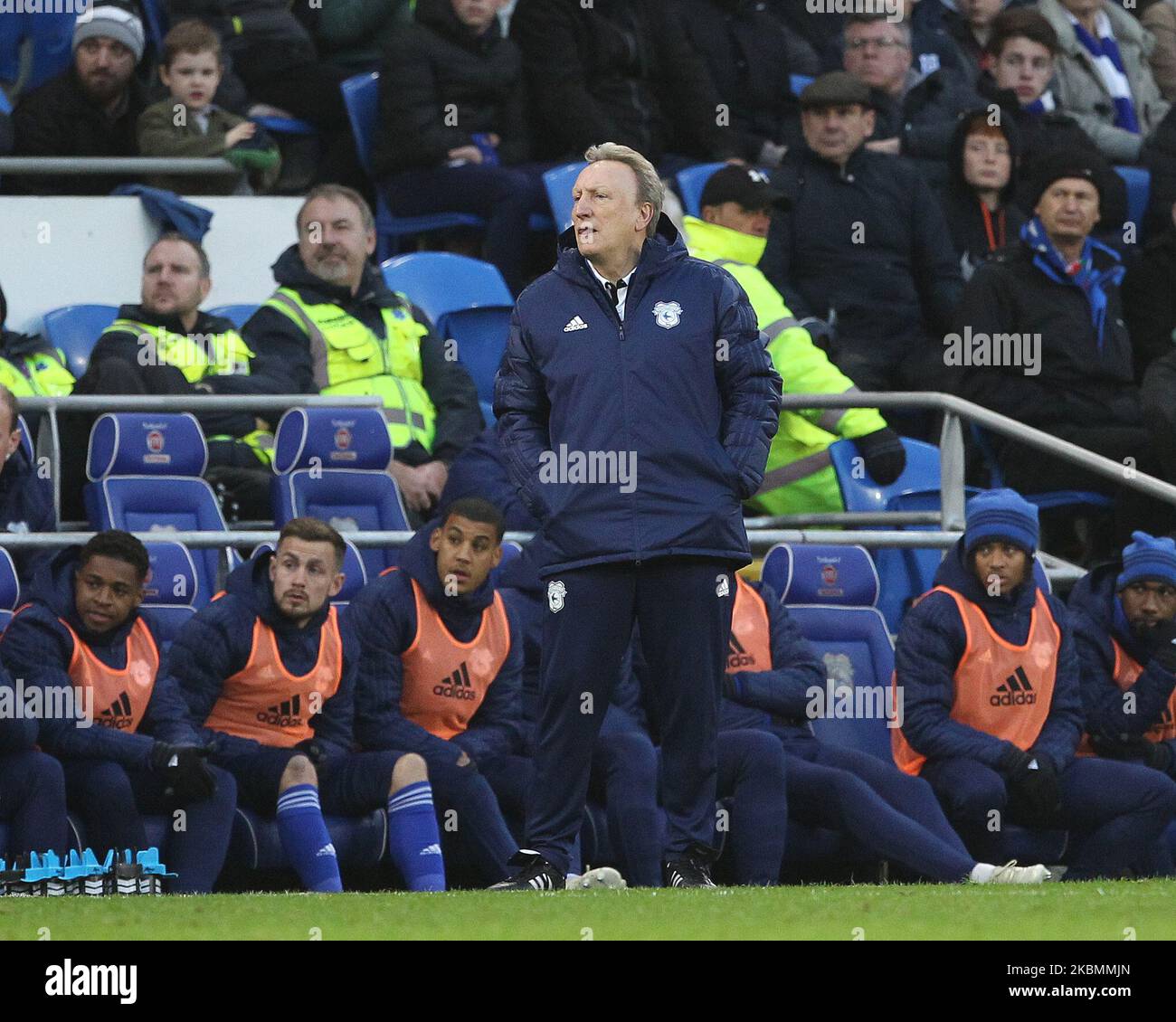 Neil Warnock, directeur de la ville de Cardiff, lors du match de la Premier League entre Cardiff City et Southampton au stade de Cardiff City, à Cardiff, le samedi 8th décembre 2018. (Photo de Mark Fletcher/MI News/NurPhoto) Banque D'Images