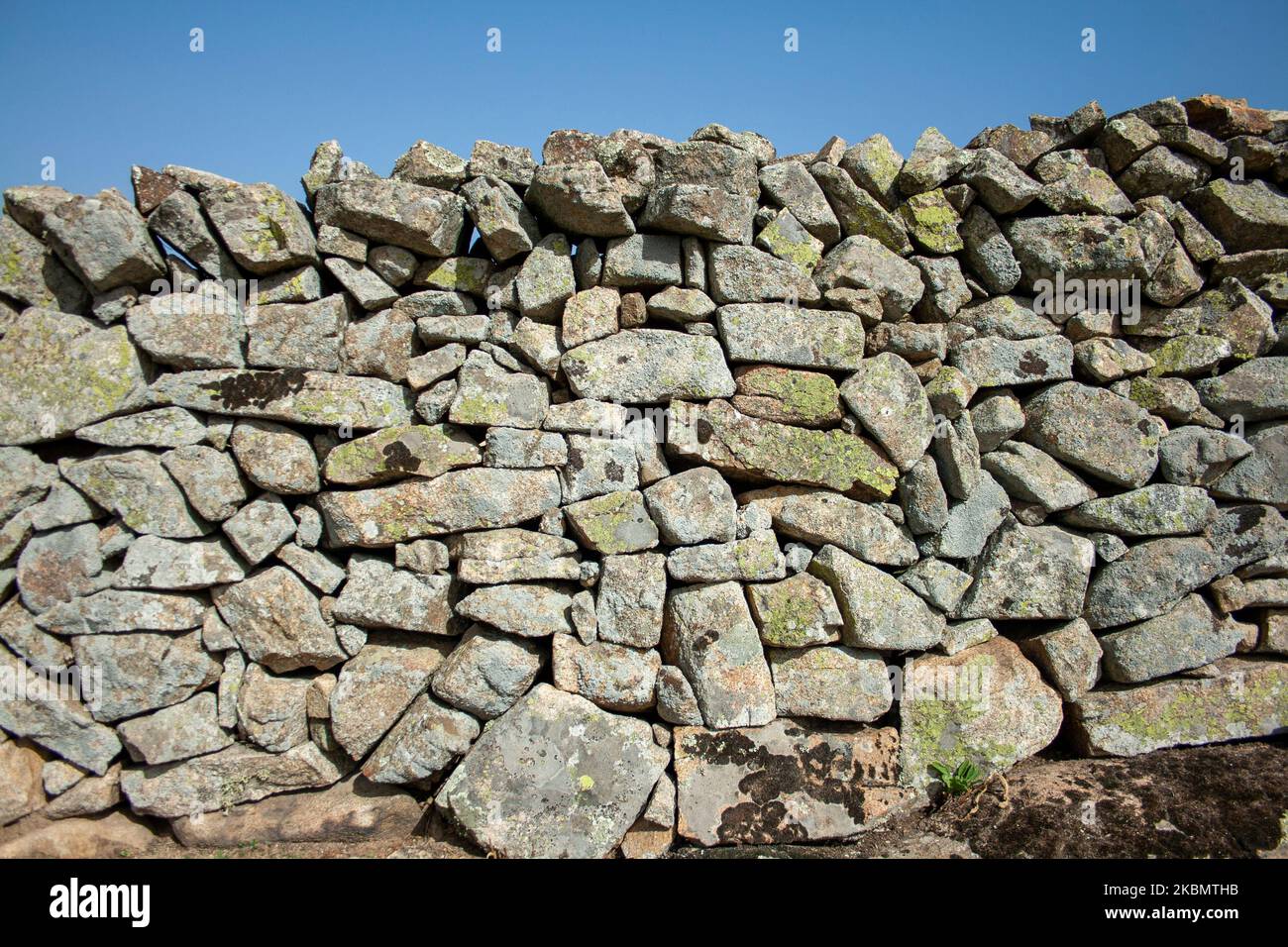 Murs en pierre sèche en Espagne, utilisés pour séparer les fermes depuis des temps immémoriaux, classés au patrimoine mondial Banque D'Images