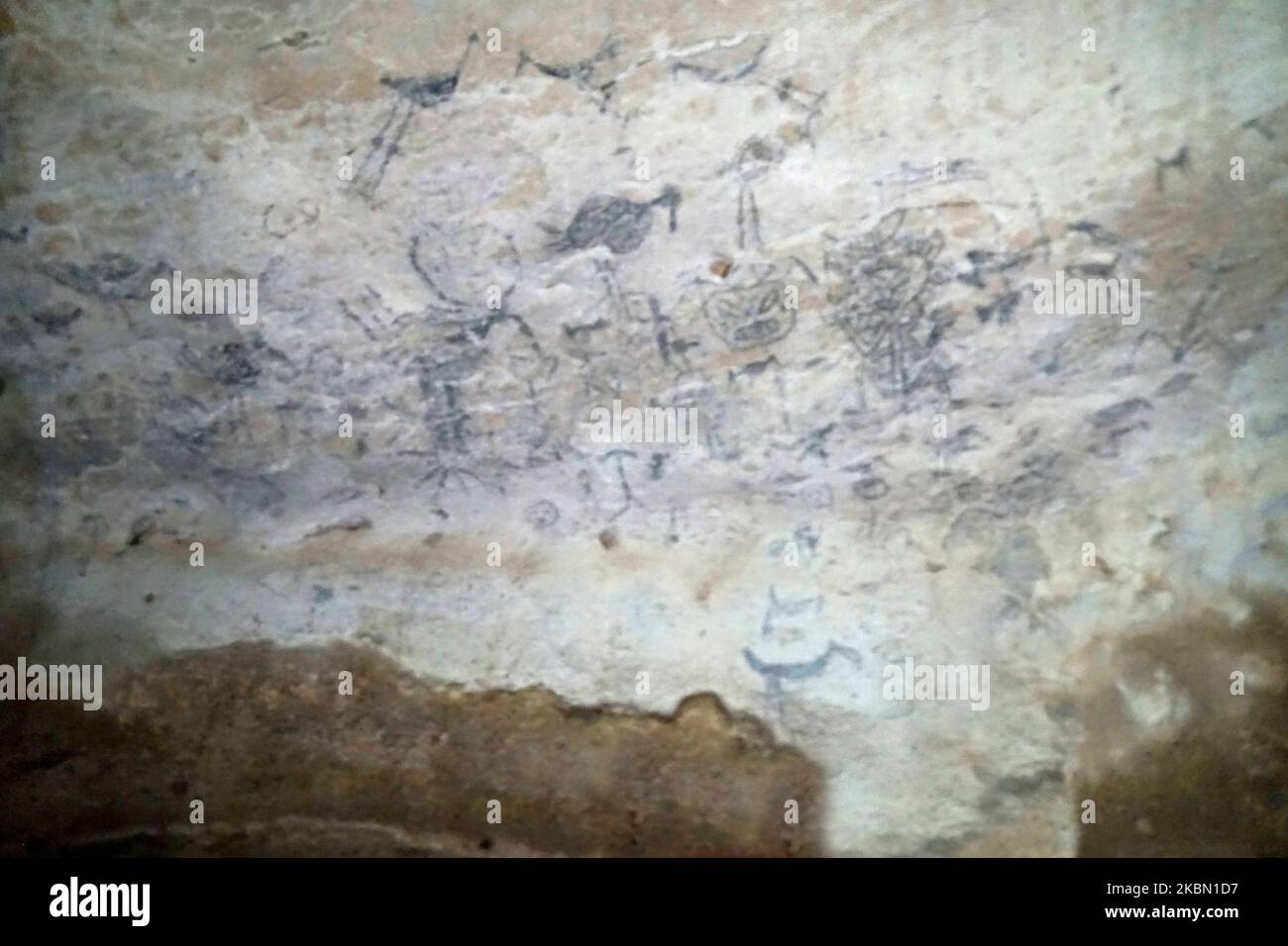 grotte pittoresque de linea dans le parc national de los haïtiens en république dominicaine Banque D'Images