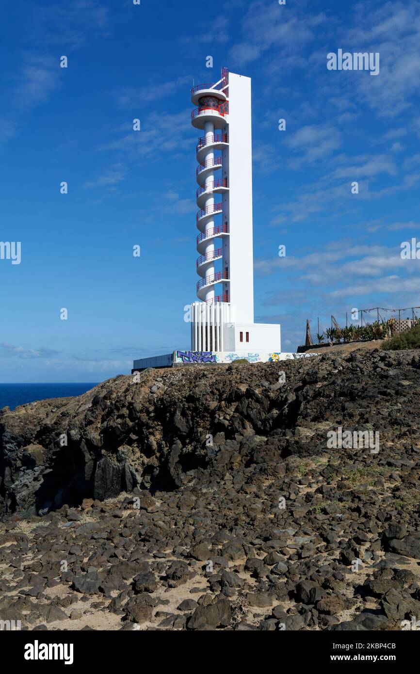 Phare moderne à Buenavista del Norte Banque D'Images