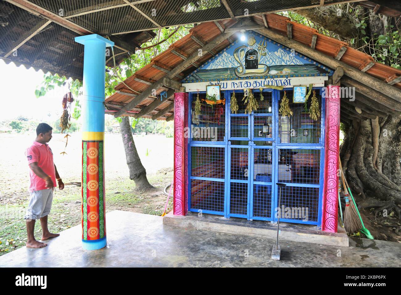 Petit temple hindou à Mallavi, province du Nord, Sri Lanka, sur 15 août 2017. (Photo de Creative Touch Imaging Ltd./NurPhoto) Banque D'Images