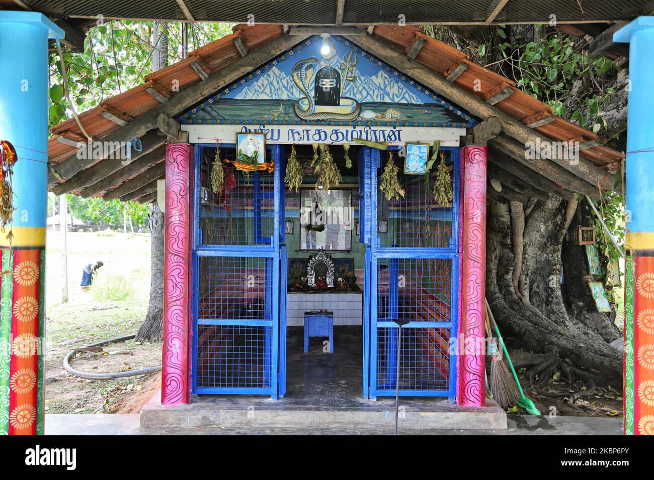 Petit temple hindou à Mallavi, province du Nord, Sri Lanka, sur 15 août 2017. (Photo de Creative Touch Imaging Ltd./NurPhoto) Banque D'Images