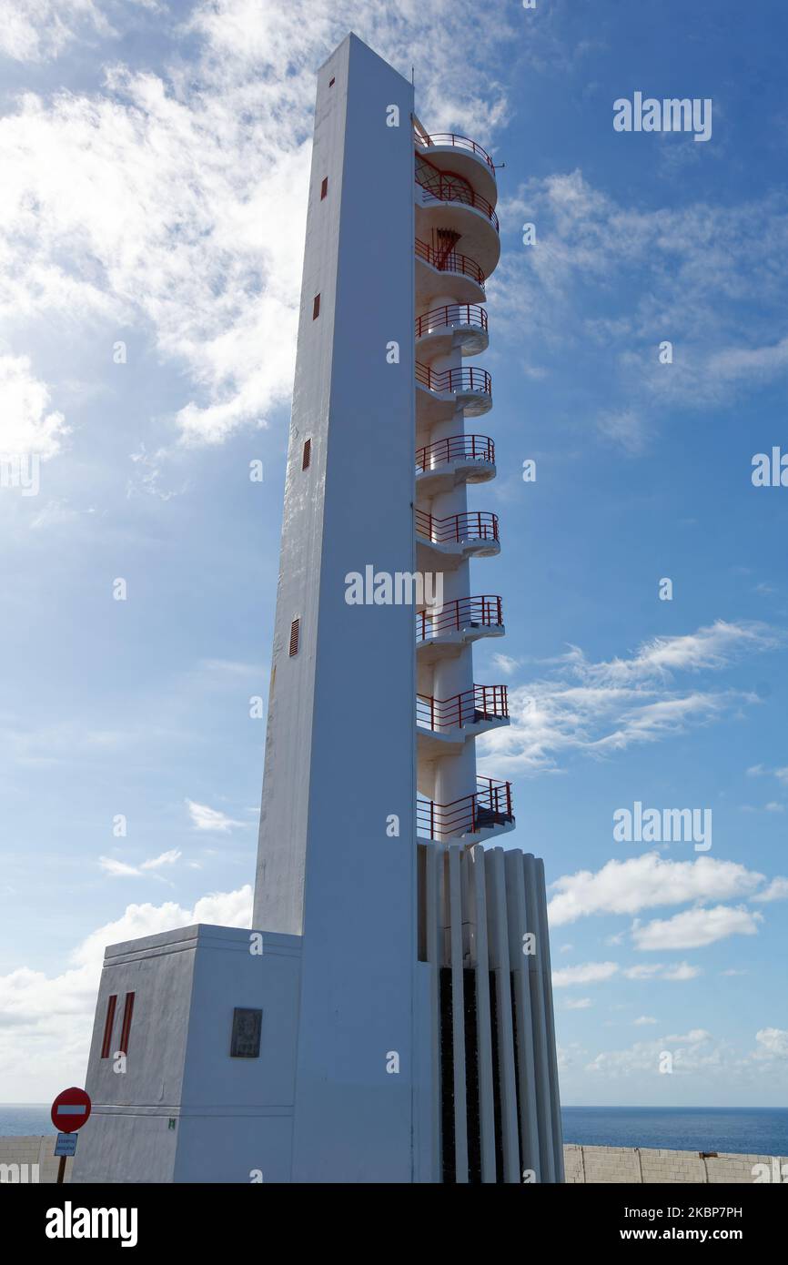 Phare moderne à Buenavista del Norte Banque D'Images