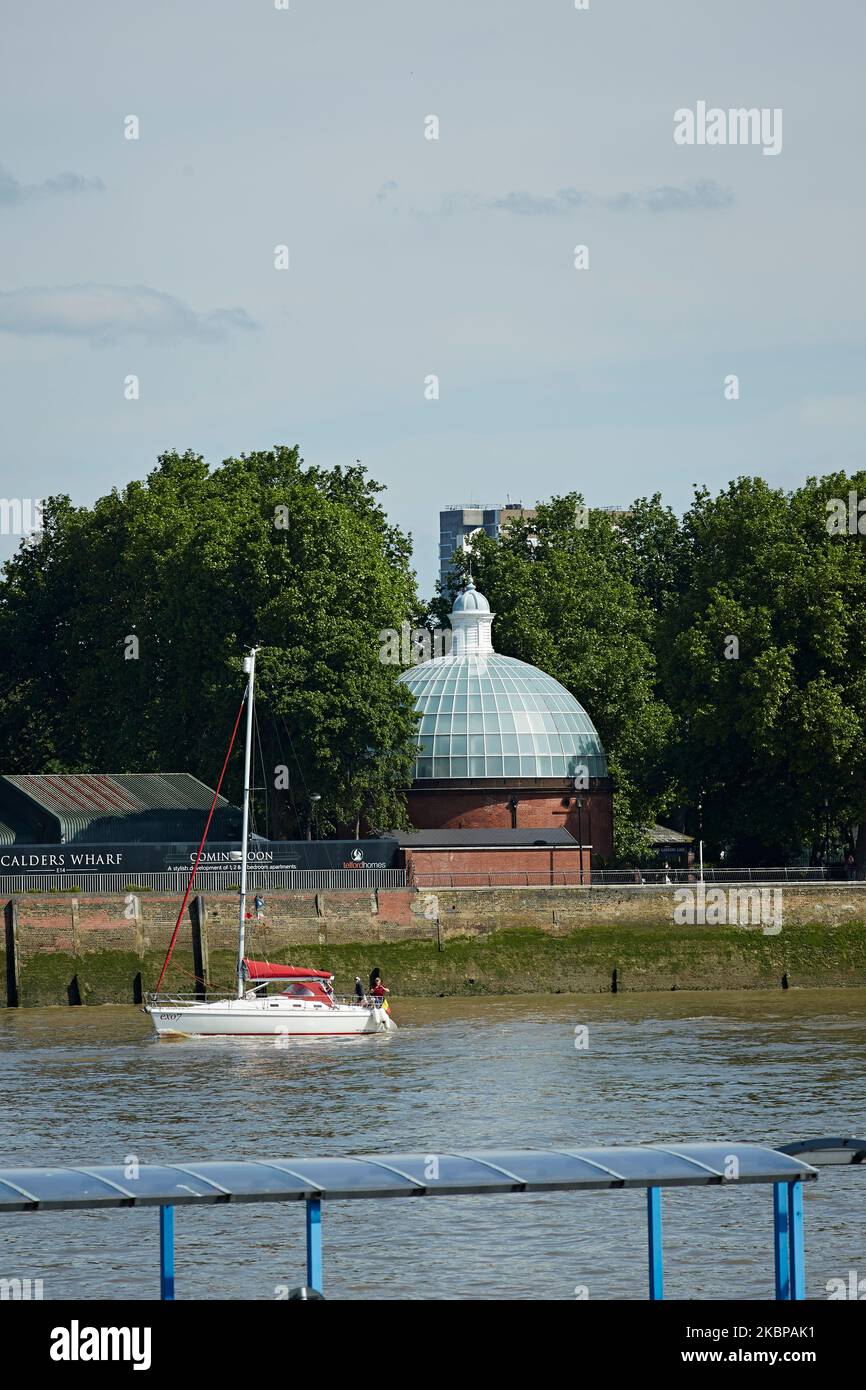 © 2022 John Angerson Greenwich foot tunnel. Greenwich, Londres. Banque D'Images