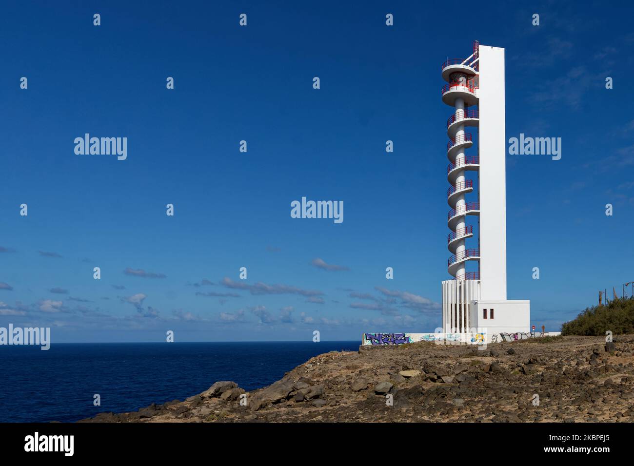 Phare moderne à Buenavista del Norte Banque D'Images