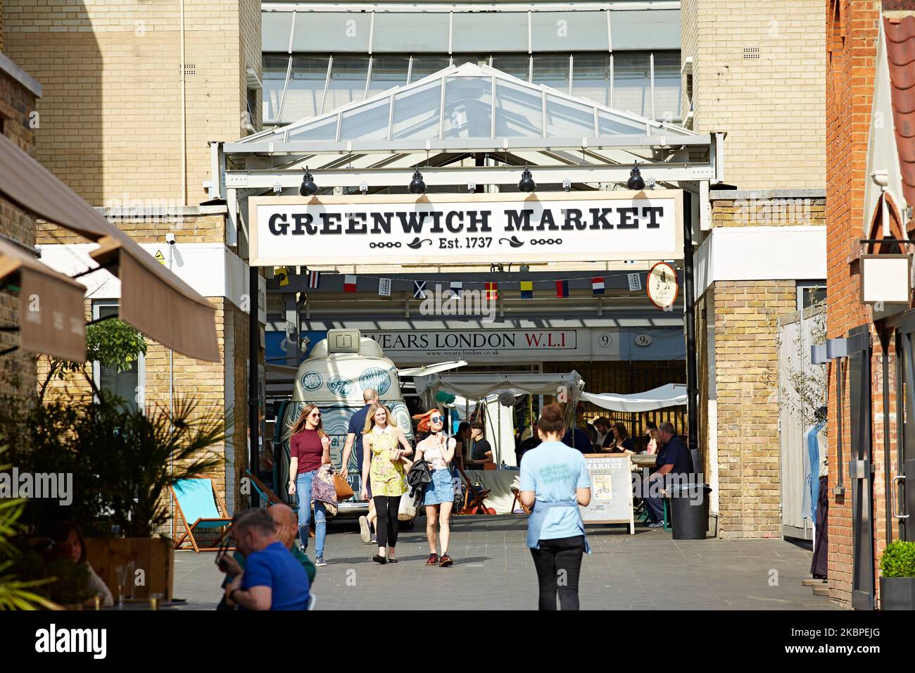 © John Angerson, 2022. Marché de Greenwich. Greenwich, Londres. Banque D'Images