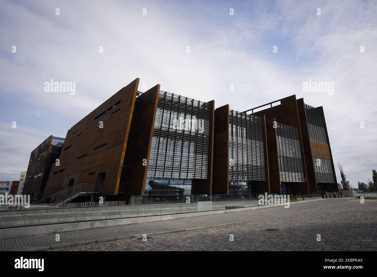 Le Centre européen de solidarité est vu sur 2 juin 2020 à Gdansk, en Pologne. Le Centre européen de solidarité est un musée et une bibliothèque dédiés aux mouvements d'opposition de l'ère communiste en Europe de l'est. (Photo de Jaap Arriens/NurPhoto) Banque D'Images