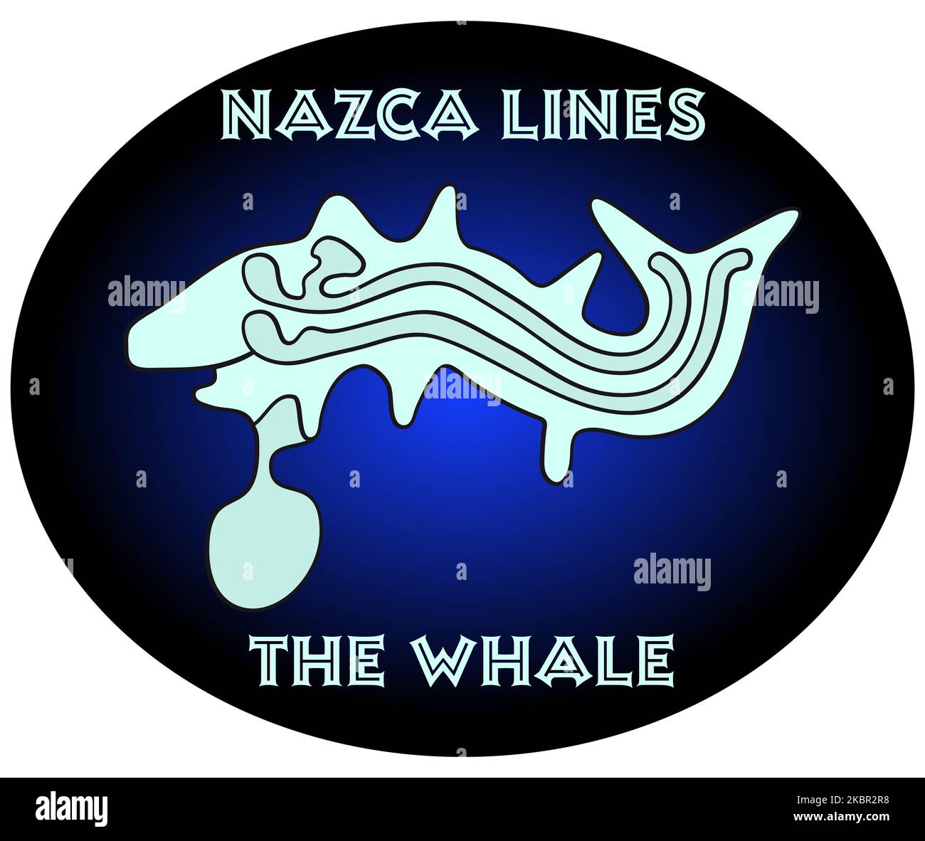 Geoglyphe de la baleine de Nazca Banque D'Images
