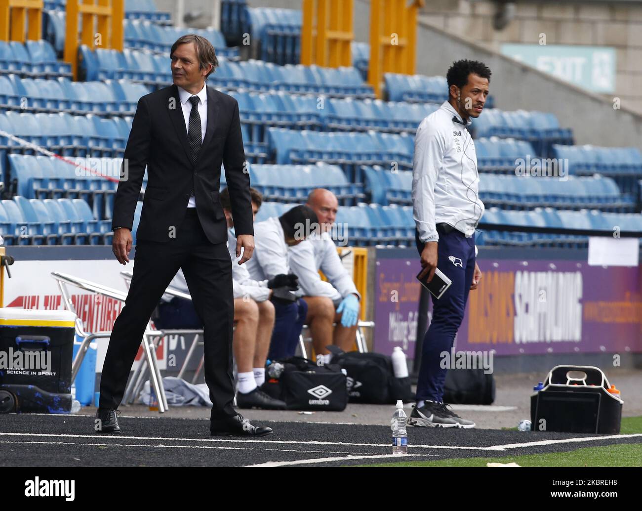 Phillip Cocu, directeur du comté de Derby, lors du championnat EFL Sky Bet entre Millwall et le comté de Derby au Den Stadium, Londres, le 20th juin 2020 (photo par action Foto Sport/NurPhoto) Banque D'Images