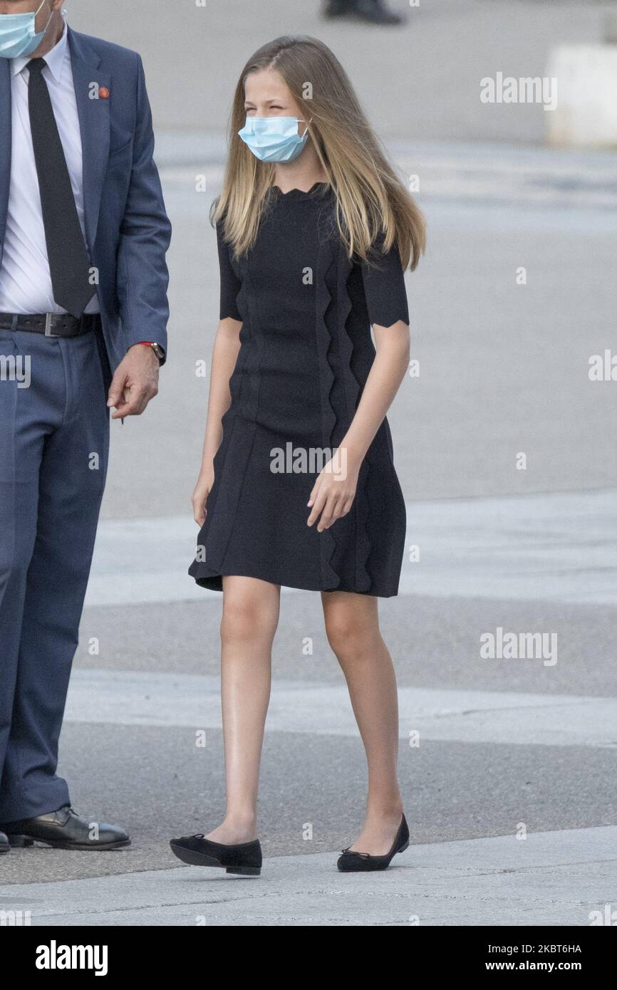 La princesse Leonor d'Espagne arrive à une messe pour rendre hommage aux victimes du coronavirus à la cathédrale de la Almudena, à 06 juillet 2020, à Madrid (Espagne) (photo d'Oscar Gonzalez/NurPhoto) Banque D'Images
