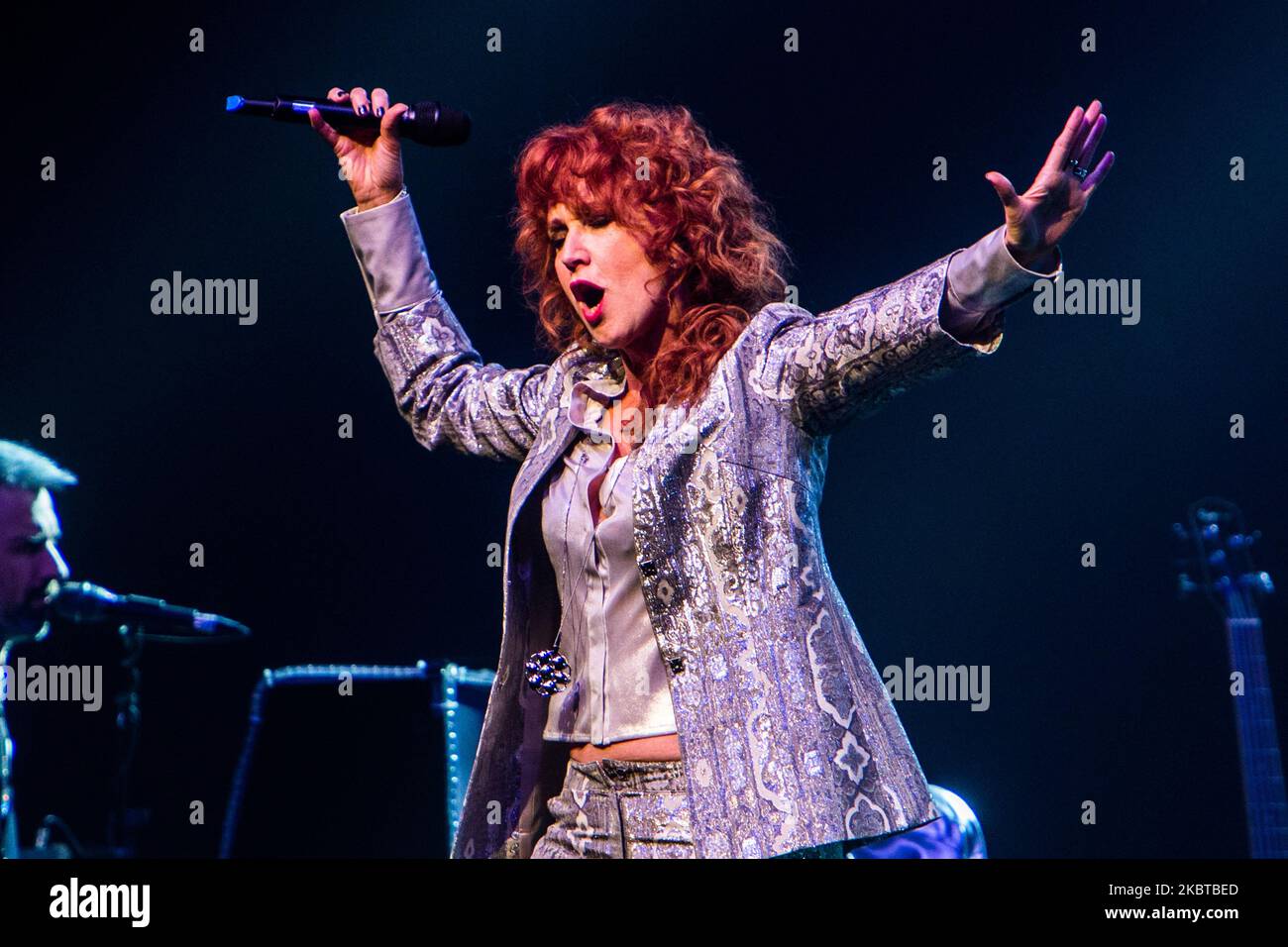 Fiorella Mannoia se produit en direct à Milan, Italie, sur 21 avril 2015 (photo de Mairo Cinquetti/NurPhoto) Banque D'Images