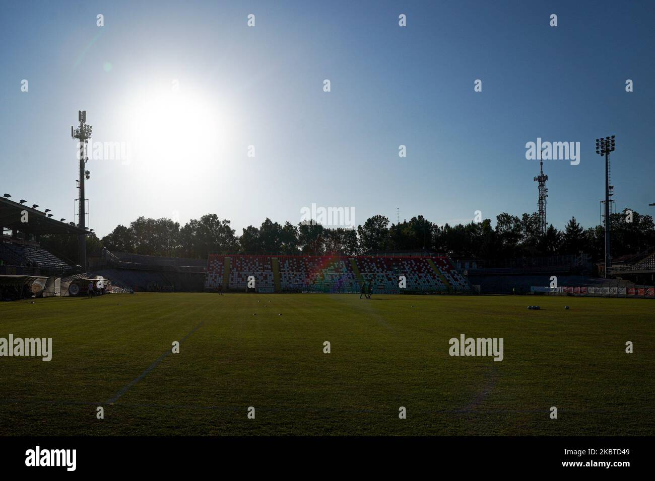 Stade Cabassi pendant le match de série C entre Carpi et Alessandria au Stadio Sandro Cabassi sur 9 juillet 2020 à Carpi, Italie. (Photo par Emmanuele Ciancaglini/NurPhoto) Banque D'Images