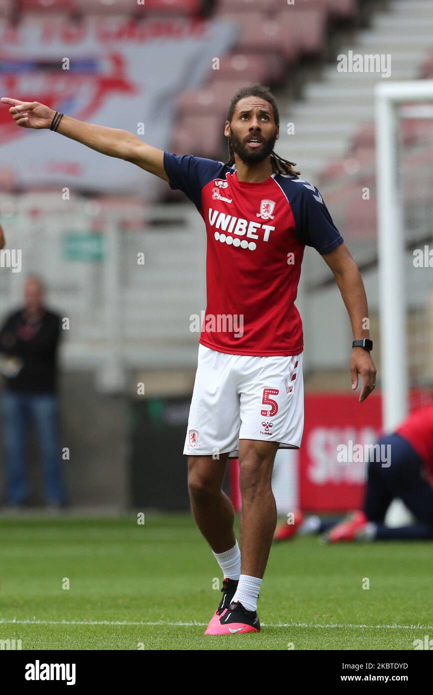 Ryan Shotton, de Middlesbrough, avant le match de championnat de pari du ciel entre Middlesbrough et Bristol City au stade Riverside, Middlesbrough, Angleterre, on 11 juillet 2020 (photo de Mark Fletcher/MI News/NurPhoto) Banque D'Images