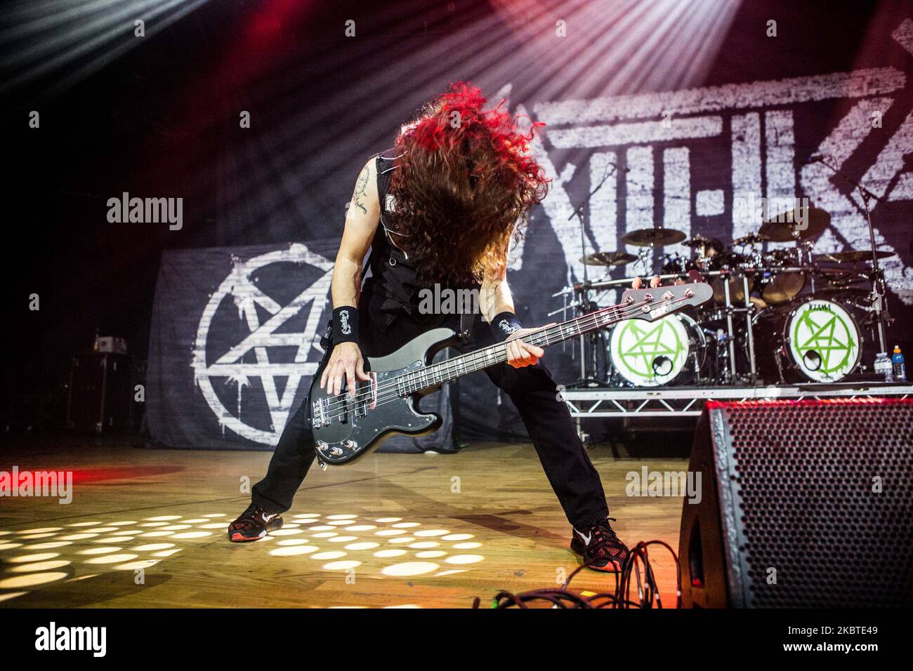 Frank Bello du groupe américain de métaux lourds Anthrax se produit en direct à Alcatraz à Milan, Italie, sur 5 novembre 2015 (photo de Mairo Cinquetti/NurPhoto) Banque D'Images