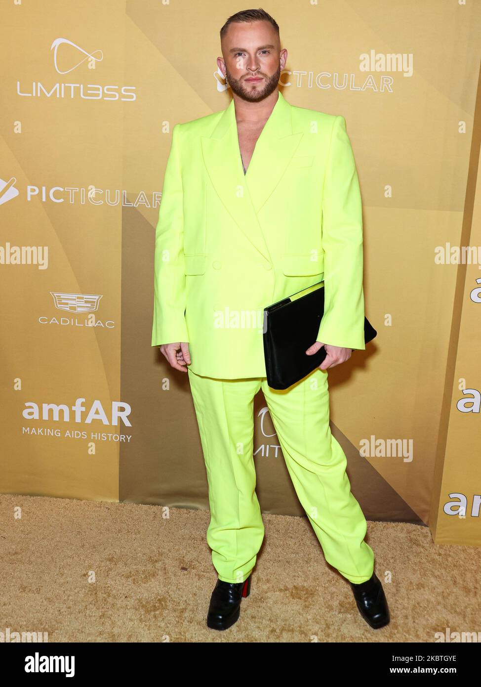 WEST HOLLYWOOD, LOS ANGELES, CALIFORNIE, États-Unis - NOVEMBRE 03 : août Getty arrive au Gala amfAR 2022 de Los Angeles, qui s'est tenu au Pacific Design Center sur 3 novembre 2022 à West Hollywood, Los Angeles, Californie, États-Unis. (Photo de Xavier Collin/image Press Agency) Banque D'Images