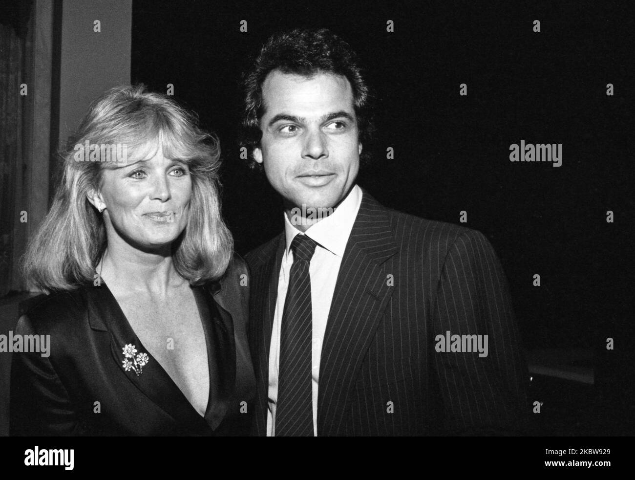 Linda Evans et George Santo Pietro à la fête de la dynastie Wrap sur 6 mars 1983 à l'hôtel Beverly Wilshire à Beverly Hills, Californie crédit: Ralph Dominguez/MediaPunch Banque D'Images