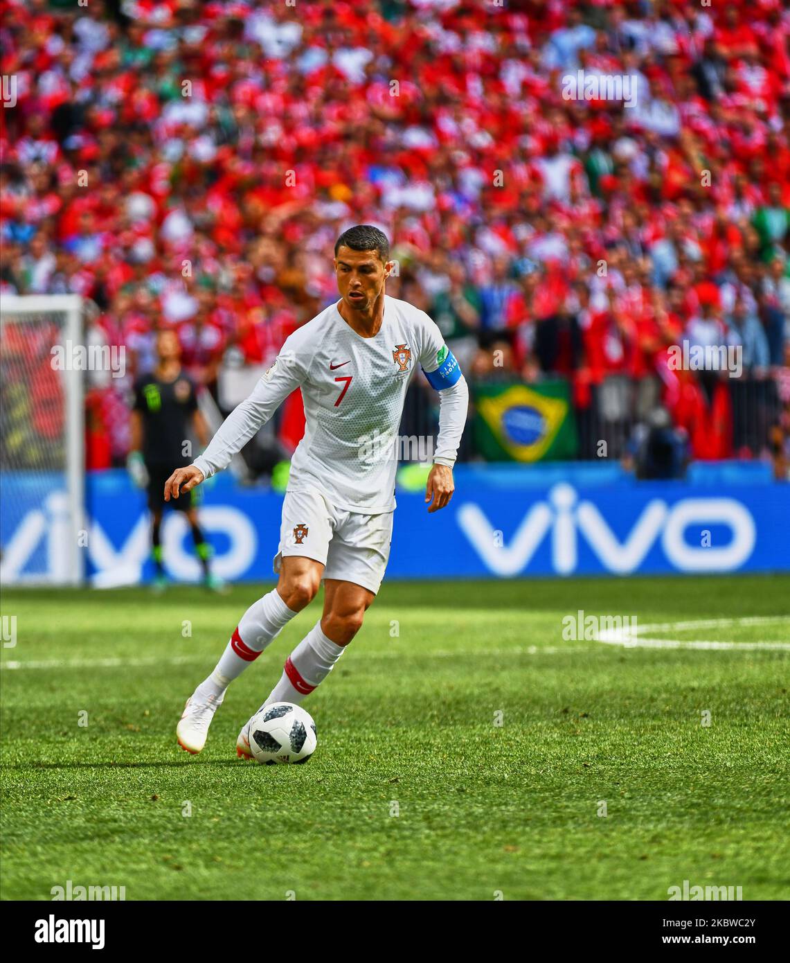 Cristiano Ronaldo du Portugal lors du match de la coupe du monde de la FIFA, Portugal contre Maroc au stade Luzhniki, Moscou, Russie sur 20 juin 2018. (Photo par Ulrik Pedersen/NurPhoto) Banque D'Images