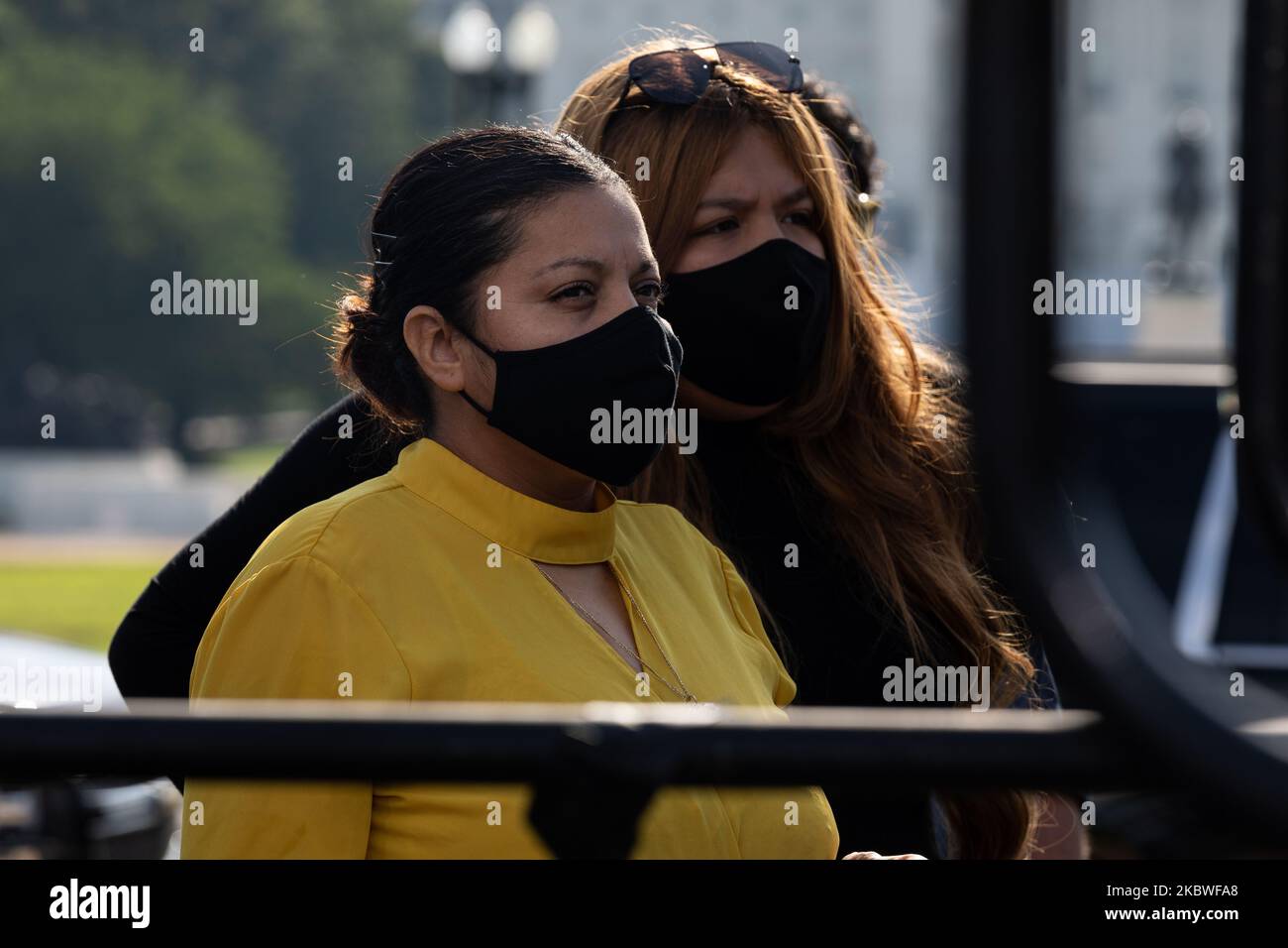 Gloria Guillen est vue au National Mall avant un rassemblement pour exiger une enquête pour sa fille. Vanessa Guillen qui a été le meurtre ses restes n'ont pas été découverts jusqu'à 30 juin. 30 juillet 2020, Washington, D.C. (Photo par Aurora Samperio/NurPhoto) Banque D'Images