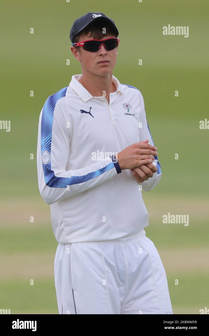 Tom Loten, du Yorkshire, lors du match de Bob Willis Trophy entre Durham et Yorkshire à Emirates Riverside, Chester le Street, Angleterre, le 3rd août 2020. (Photo de Mark Fletcher MI News/NurPhoto) Banque D'Images