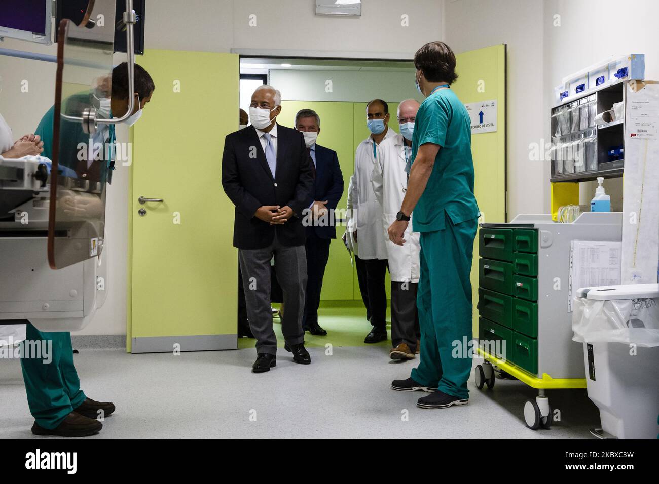 Antonio Costa, Eduardo Rodrigues visite l'hôpital Eduardo Santos Silva, à Vila Nova de Gaia, Portugal, sur 20 juin 2020. (Photo de Rita Franca/NurPhoto) Banque D'Images