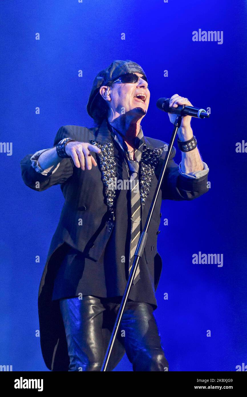 Le groupe de rock allemand Scorpions joue sur la scène lors du festival du rocher de Pentaport 10th à Incheon, en Corée du Sud, sur 7 août 2015. (Photo de Seung-il Ryu/NurPhoto) Banque D'Images