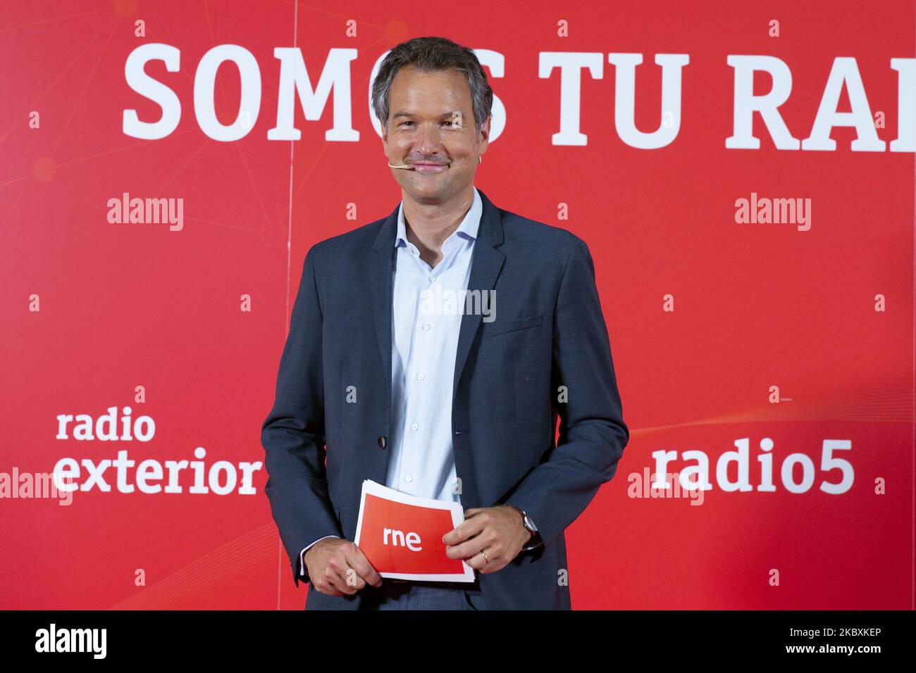 Inigo Alfonso lors de la présentation de la nouvelle saison de radio Nacional de Spain, à Madrid, Espagne sur 27 août 2020. (Photo par Oscar Gonzalez/NurPhoto) Banque D'Images