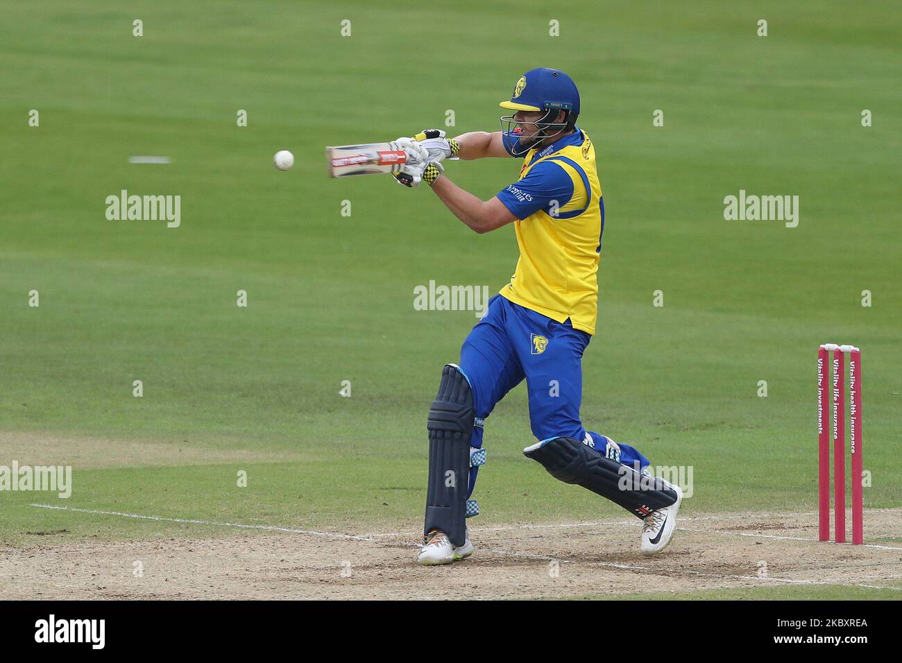 Alex Lees de Durham lors du match de Vitality Blast T20 entre le Durham County Cricket Club et le Nottinghamshire à Emirates Riverside, Chester le 29th août 2020. (Photo de Mark Fletcher/MI News/NurPhoto) Banque D'Images