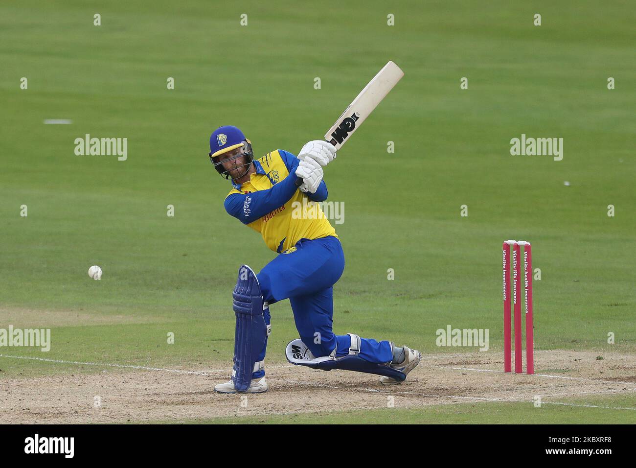 Graham Clark, de Durham, lors du match de Vitality Blast T20 entre le Durham County Cricket Club et le Nottinghamshire à Emirates Riverside, Chester le 29th août 2020. (Photo de Mark Fletcher/MI News/NurPhoto) Banque D'Images