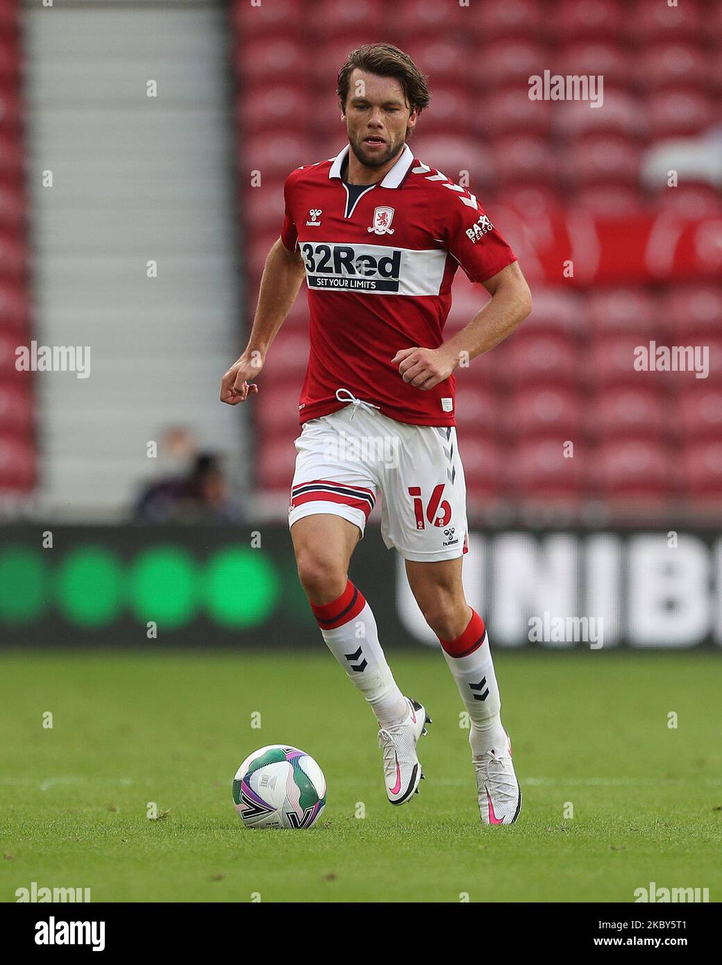 Jonathan Howson de Middlesbrough pendant le match de la Carabao Cup entre Middlesbrough et Shrewsbury Town au stade Riverside, Middlesbrough, Angleterre, sur 4 septembre 2020. (Photo de Mark Fletcher/MI News/NurPhoto) Banque D'Images