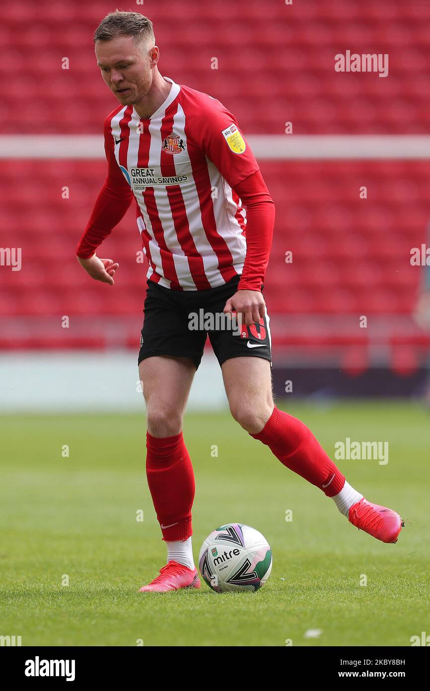 Aiden O'Brien de Sunderland en action pendant le match de la Carabao Cup entre Sunderland et Hull City au stade de Light, Sunderland. (Photo de Mark Fletcher/MI News/NurPhoto) Banque D'Images