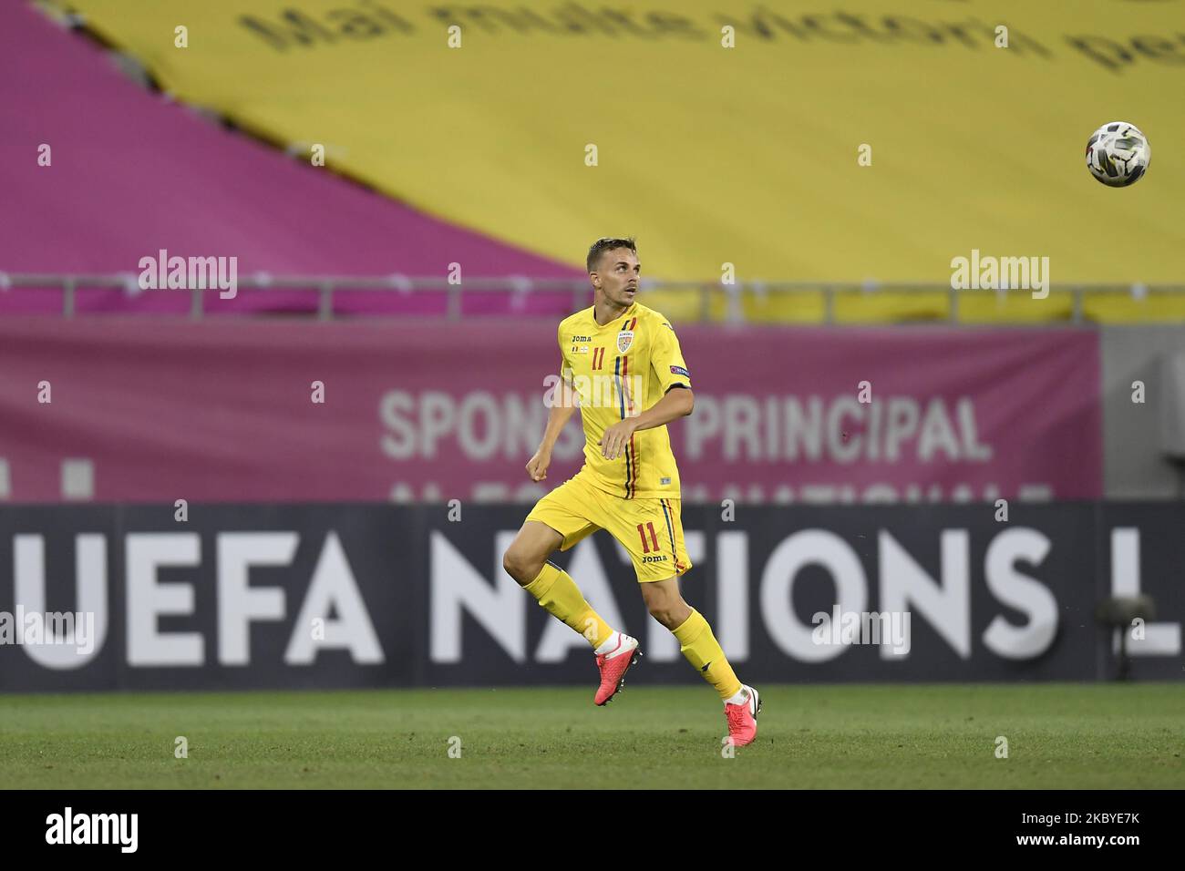 Nicusor Bancu de Roumanie lors du match de l'UEFA Nations League 2021 entre la Roumanie et l'Irlande du Nord à l'Arena Nationala, à Bucarest, Roumanie, le 4 septembre 2020. (Photo par Alex Nicodim/NurPhoto) Banque D'Images